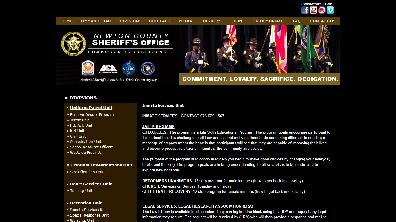 Inmate Services Unit - Newton County Sheriff's Office ...